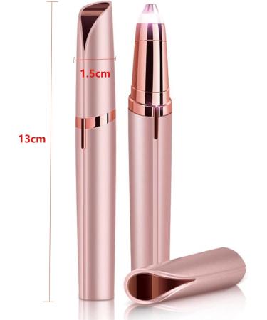 Jiamian Rose Gold Electric Eyebrow Trimmer - Painless Portable Epilator for Women with LED Light - Buy Online on GoSupps.com