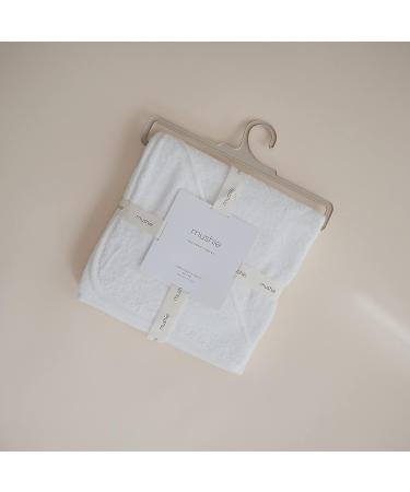 mushie Baby Hooded Towel | Organic Cotton (Pearl) - Buy Online on GoSupps.com
