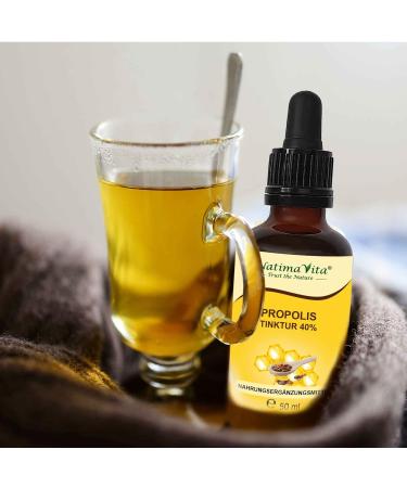 Propolis Tincture 40% - 50 ml Pure High-Dose Extract | 100% Natural Propolis Drops with Pipette | Natimavita - Buy Online on GoSupps.com