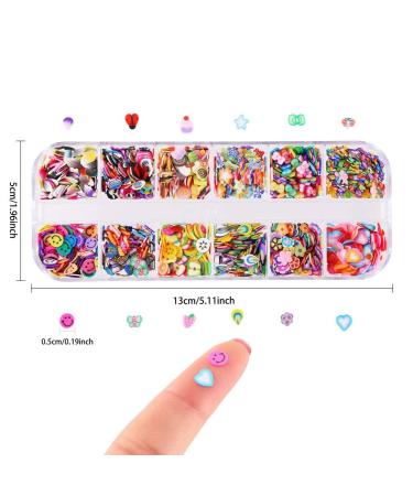 CCINEE Nail Art Slice - Assorted Fruit & Flower Polymer Clay Decorations for DIY Crafts & Slime Projects - Buy Online on GoSupps.com