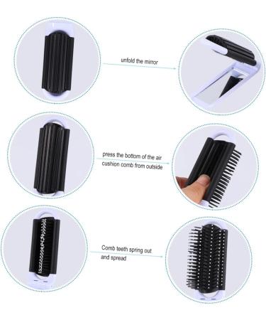 SOLUSTRE 3 Pieces Foldable Comb with Mirror Antistatic Comb High Temperature Resistance for Travel Outdoor Activities White Black Blue Beard Care - Buy Online on GoSupps.com
