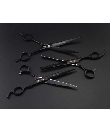 Purple Dragon 7.0 inch Rhinestone Pet Grooming Scissors Set - Dog Hair Cutting & Thinning Shears - Buy Online on GoSupps.com