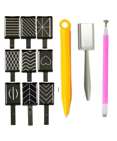NiceMeet 12 Pcs Magnet Pen Nail Art Tool Magnet Stick for 3D Cat Eye Effect Powder - Ideal Manicure UV Gel Nail Polish DIY Gadget Accessories