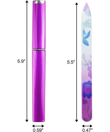 3 Pack Glass Nail File Set with Case | Gradient Color Crystal Nail Files for Professional Manicure | Two Sided Etched Filing Surface | Czech Glass File by EAONE - Buy Online on GoSupps.com