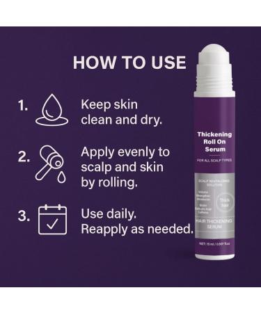 2PCS Roll On Hair Growth Serum for Thickening Scalp Care Treatment to Strengthen Hair & Boost Volume For All Scalp Types 15ML - Buy Online on GoSupps.com