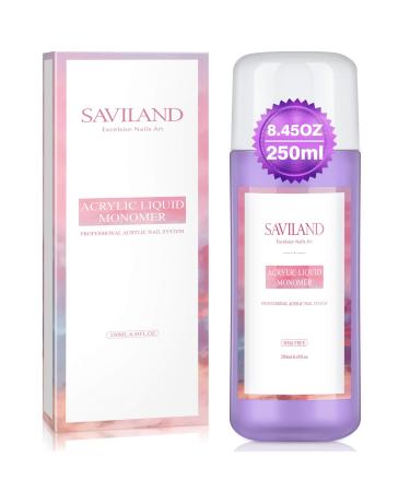 Saviland Acrylic Liquid Monomer - 8 OZ Professional Monomer High Capacity Acrylic Nail Liquid for Acrylic Powder Nail Extension Fast Setting Flexible Non-Yellowing, MMA Free - Buy Online on GoSupps.com
