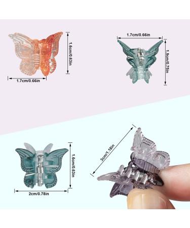 50 Pack Mini Butterfly Hair Clips in 12 Gradient Colors - Cute Hair Accessories for Women and Girls with Box Packaging - Buy Online on GoSupps.com