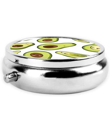 Cartoon Pears Round Pill Box - 3 Compartment Mini Decorative Travel Medicine Organizer - Buy Online on GoSupps.com
