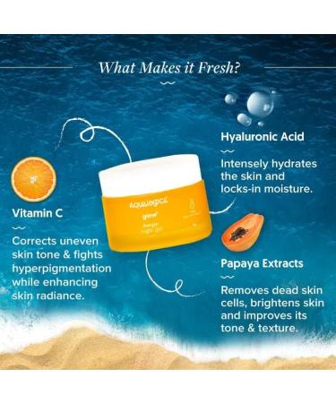 Aqualogica Glow+ Mousse Night Gel Papaya & Vitamin C 50g - Buy Online on GoSupps.com