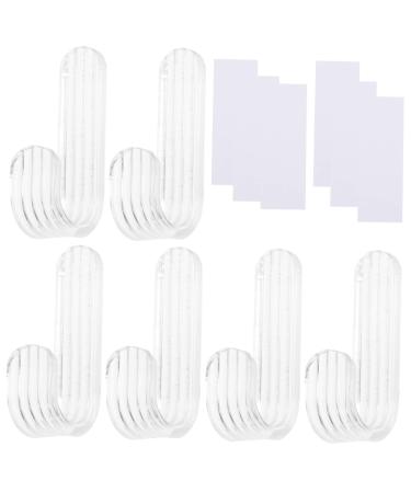 STOBAZA 6pcs No Punching Hook Keychain Hook Kids Room Hooks Multipurpose Hook Wall-Mounted Key Chain