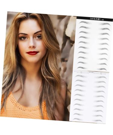 Baluue 6 Sheets Eyebrow Sticker Realistic Eyebrow Transfer Makeup Decals Eyebrow Stickers Stick on Eyebrows - Buy Online on GoSupps.com