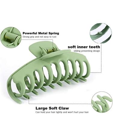 Fesiter 7 PCS Big Hair Claw Clips 4.3 Inch Nonslip Jaw Clips for Women Strong Hold Large Hair Barrette Clamps for Thick Hair - Buy Online on GoSupps.com
