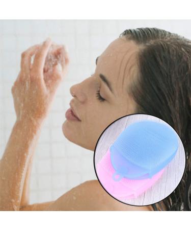 Silicone Body Brush Set - 2 Peeling Gloves for Spa Massage & Facial Cleaning | Perfect Shower Scrubber for Body Cleaning - Buy Online on GoSupps.com