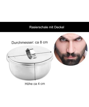 InstrumenteNRW Stainless Steel Shaving Bowl with Lid - Perfect for Classic Wet Shave | International Shipping Available - Buy Online on GoSupps.com