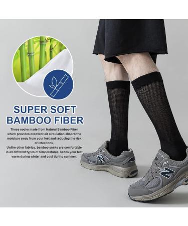 Diabetic Bamboo Socks 4 Pairs for Men & Women - Loose Fit Non-Binding Top - Improves Circulation - Medium Black - Buy Online on GoSupps.com