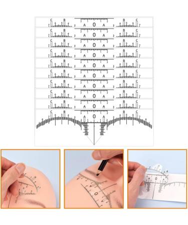 SOIMISS R gle Sourcils Professionnelle Autocollante 10 Pcs Outil de Mesure Jetable Graduation Claire Accessoires Pr cis pour Maquillage Permanent Tatouage Sourcils et Trac de Ligne  - Buy Online on GoSupps.com