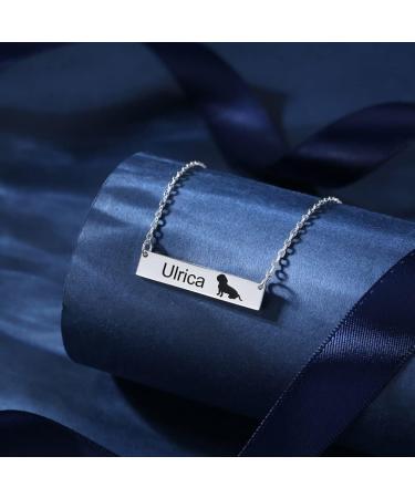 Personalized Cat Heart Necklace | Custom Engraved Sterling Silver Jewelry for Pet Lovers | Unique Gifts for Dog Moms - Buy Online on GoSupps.com