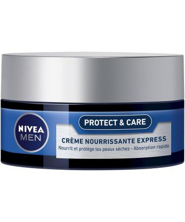 NIVEA MEN Protect & Care Express Nourishing Cream (1 x 50 ml) Nourishing moisturizing cream for dry skin daily facial care for men - Buy Online on GoSupps.com