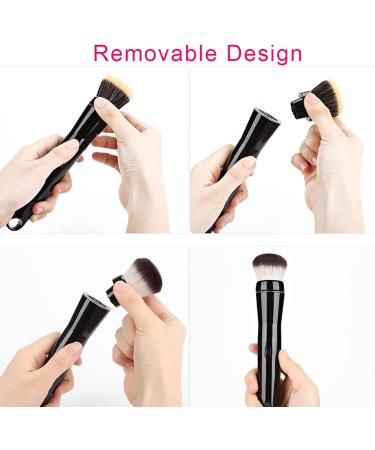 Electric Makeup Brush Automatic Rotating Makeup Brush with Foundation & Blusher Brush Heads for Liquid Cream Powder Based Make Up for All Skin Types - Buy Online on GoSupps.com