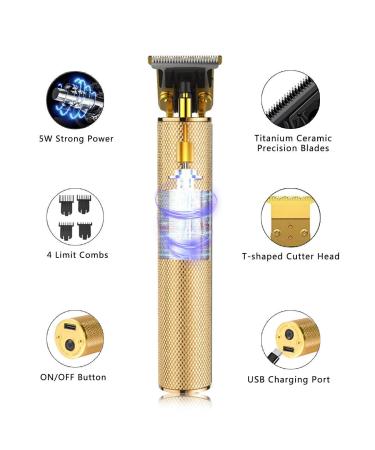 Zero Gapped Cordless T-Blade Hair Clippers - Professional Barber Trimmer for Men | Close Cutting Electric Hair Trimmer Kit for Bald Head Detailing and Beard Grooming - Buy Online on GoSupps.com