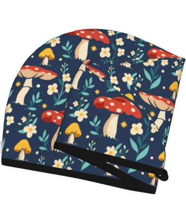 Shop Hair Towel Wrap - Quick-Drying Turban with Button | Colorful Mushroom Design - Buy Online on GoSupps.com