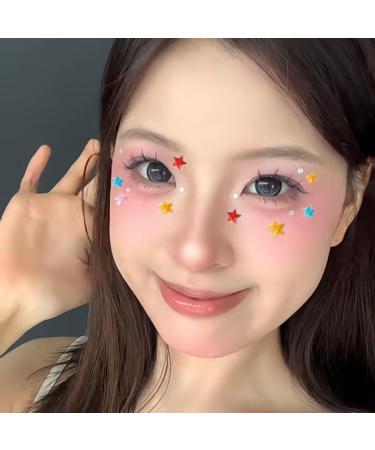 Colorful Star Diamond Stickers | 4 Sheets Acrylic Decals for Makeup Phones & Gifts - Perfect Women's Decorations - Buy Online on GoSupps.com