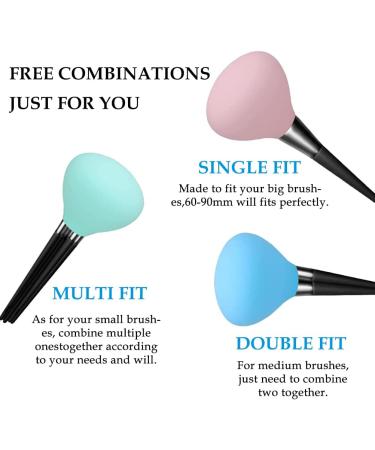 ZJchao Silicone Makeup Brush Covers - Travel & Home Organizer Protect Your Brushes with Soft Silicone Material - Buy Online on GoSupps.com