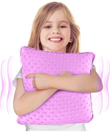 Special Supplies Vibrating Pillow Sensory Pressure Activated Calm for Kids and Adults, 12 x 12 Plush Minky Soft Cover with Textured Therapy Stimulation Bumps, Purple