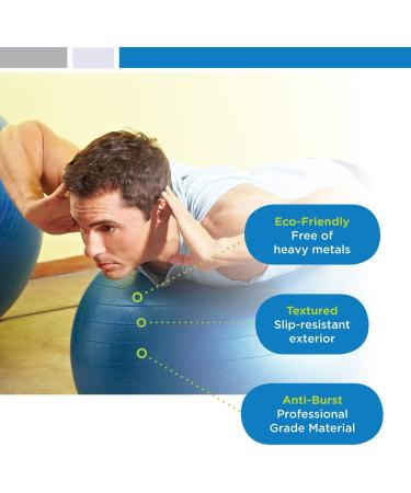 Black Anti-Burst Exercise Stability Yoga Ball/Swiss Birthing Gym Ball - Size S (50-55cm) - Buy Online on GoSupps.com