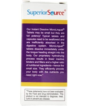 Superior Source Methylcobalamin B-12 5000 mcg - 60 Tablets | Fast Absorption Energy Support - Buy Online on GoSupps.com