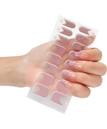 QHHVAIT Semi Cured Gel Nail Polish Stickers Fashion Design Classical Strips Waterproof Adhesive Full Wraps Gel Nail Art Stickers Style Bsg070 - Buy Online on GoSupps.com