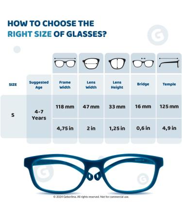 Unbreakable Kids Eyeglasses - Flexible Prescription Sports Glasses for Ages 4-7 - Navy 47mm - Buy Online on GoSupps.com