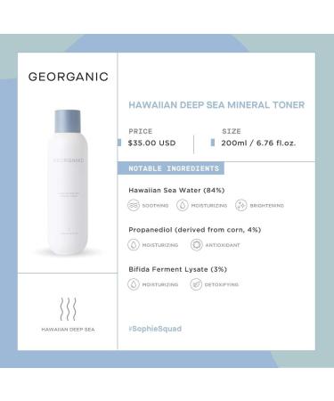 Hawaiian Deep Sea Mineral Toner 200ml | GEORGANIC Clean Korean Beauty - Made in Korea - Buy Online on GoSupps.com