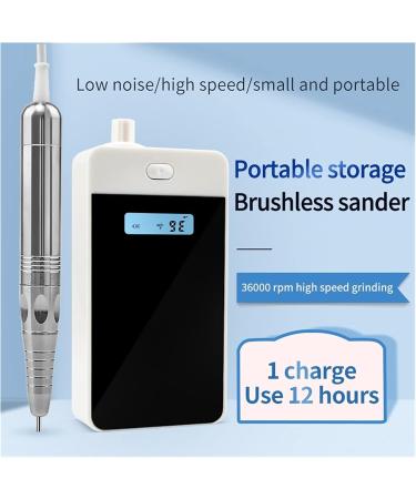Nail kit Rechargeable Pro Brushless Nail Drill 35000RPM Electric Manicure Nail Drill 36W Pedicure Brushless Motor Charging Nails Tool Nail kit for Beginners with Everything White Gift Pack - Buy Online on GoSupps.com