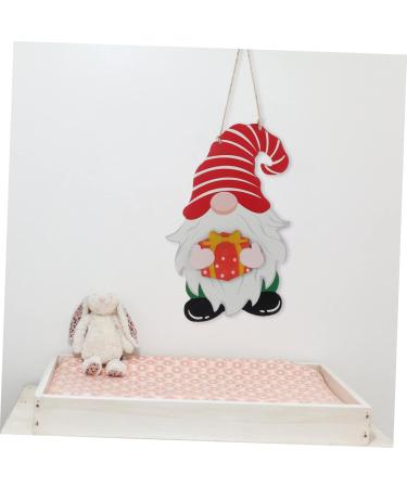 GRIRIW Wooden Gnome Adornment 1pc Hanging Exquisite Gnome Faceless Shaped Decoration Pattern Lovely Adorable Pendant Wooden Pink 30x20cm - Buy Online on GoSupps.com