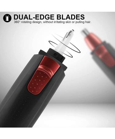 Premium Portable Nose & Ear Hair Trimmer - Stainless Steel Waterproof Dual Edge Blades | Perfect Gift for Men & Women - Buy Online on GoSupps.com