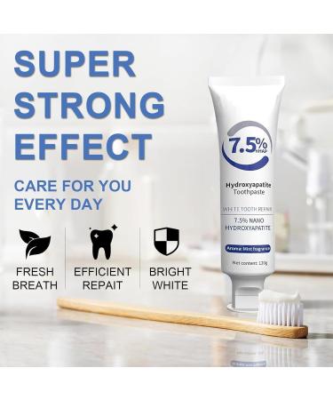 2PCS Hydroxyapatite Toothpastes for Enamel Protection and Tooth Strengthening Hidroxiapatita Toothpaste Fluoride-Free Formula for Sensitive Teeth Gentle Mint Fresh Breath - Buy Online on GoSupps.com