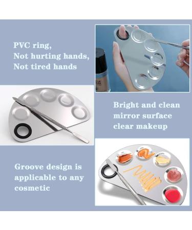 Tsathoggua Professional Makeup Palette And Spatula Upgrade Mixing Make Up Palette Stainless Steel Cosmetic Palette With Spatula For Mixing Makeup Cosmetics Or Nail Art - Buy Online on GoSupps.com