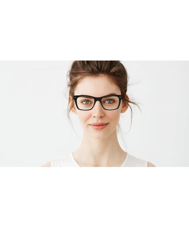 SAV Eyewear Blue Light Readers - Barcelona Design +1.25 Magnification Stylish Black Glasses for Eye Protection - Buy Online on GoSupps.com