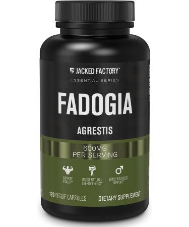 Essentials Fadogia Agrestis Extract - Fadogia Agrestis 600mg for Vitality & Energy Support Enhanced Strength Endurance & Muscle Growth - 120 Veggie Capsules