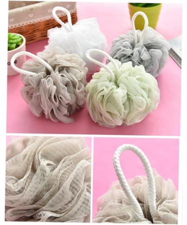 NOLITOY 4pcs Bath Sponge Set | Large Mesh Pouf Shower Ball | Soft & Durable Bath Sponges for Luxurious Cleansing - International Shipping Available - Buy Online on GoSupps.com