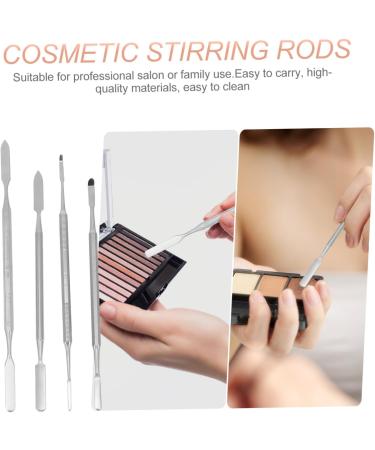 4 pi ces Spatules Cosm tiques Acier Inoxydable Double T te B tons de M lange Manucure Professionnels Accessoires Ongles Proth siste Ongulaire Faciles Nettoyer et Transporter - Buy Online on GoSupps.com