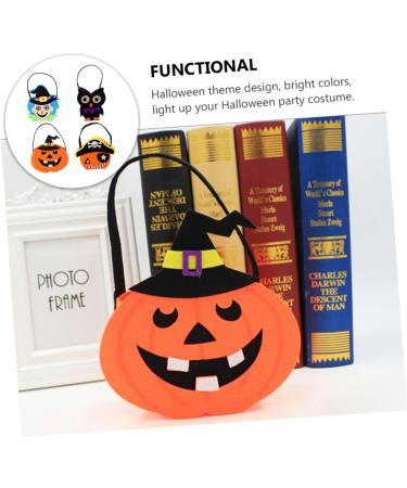 CAXUSD 4pcs Halloween Candy Bag Halloween Treat Buckets Halloween Treats Bags Cartoon Pirate Bag Felt Cloth - Buy Online on GoSupps.com