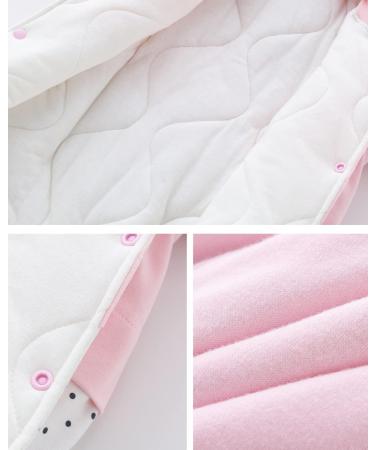 Baby Girls Snowsuit Romper with Detachable Hood, Footies, and Warm Cotton Material - Pink Winter Outfit for Newborn (9-12 Months) - Buy Online on GoSupps.com