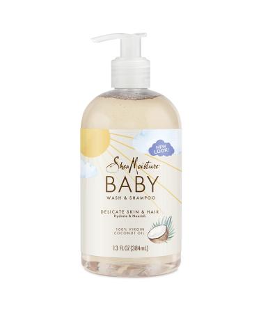 SheaMoisture Baby Wash and Shampoo for Baby Skin 100% Virgin Coconut Oil Cruelty Free Skin Care 13 oz