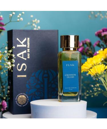 ISAK Unisex Eau De Parfum Premium Spray For Men Crimson Oudh 50 ML (1.69 Fl oz) Long Lasting Woody Scents Perfume Luxury Fragrance For Men & Valentines Day Gift - Buy Online on GoSupps.com