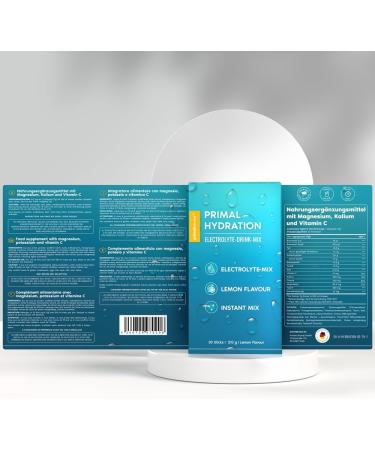 Primal Hydration by Primal Harvest | Electrolytic Isotonic Drink | 30 Portions | Magnesium Potassium & Vitamin C | Ideal for Men & Women | International Shipping - Buy Online on GoSupps.com