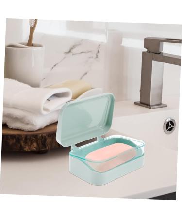 HEASOME Box Soap Holder Shower Soap Case Soap Bar Plastic Storage Containers for Clothes Leak Plastic Serving Trays Lidded Tin Big Shampoo Bar Soap Dish Abs Travel Toiletries Articulated Sky-blue 13.5X9CM - Buy Online on GoSupps.com