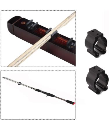 24 PCS Black Billiards Snooker Cue Locating Clips Holder for Pool Cue Racks - 2.3cm Hole Size | Fishing Rod Storage Rack - Buy Online on GoSupps.com