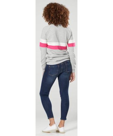 Zeta Ville Maternity Nursing Striped Sweatshirt 1110 - Grey Melange - Size 16 - Buy Online on GoSupps.com